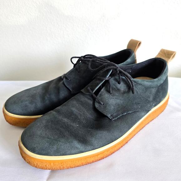 ECCO Crepetray Nubuck Leather Sneaker Shoes Mens Size 8 Ecco Crepetray Womens Black Nubuck Leather Comfort Gum Sole  main image 2